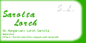sarolta lorch business card